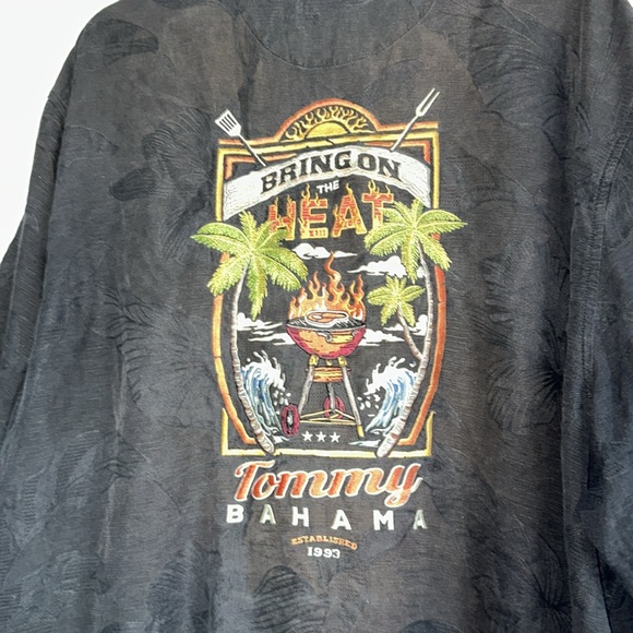 Tommy Bahama Bring on the Heat Graphic Silk Short-Sleeve Shirt Sz. XXXL - Picture 10 of 11